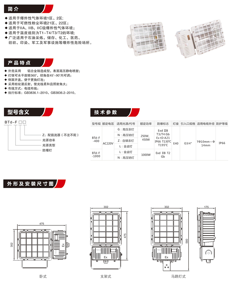 BTd-F防爆泛光燈