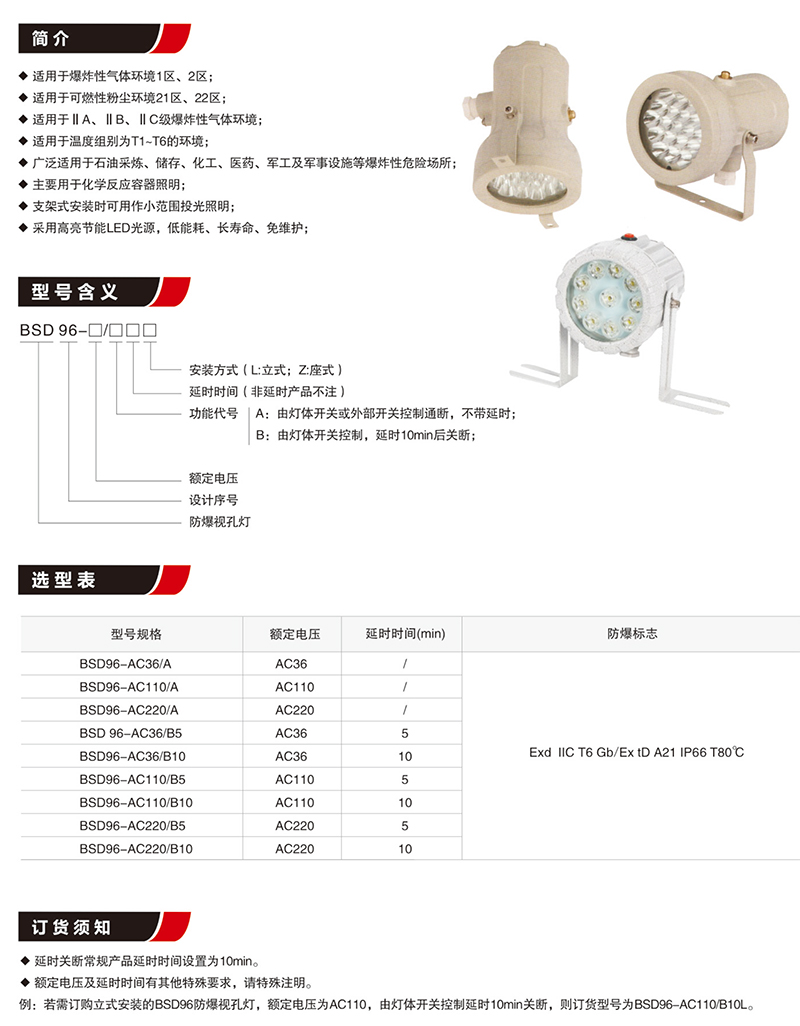 BSD96LED防爆視孔燈