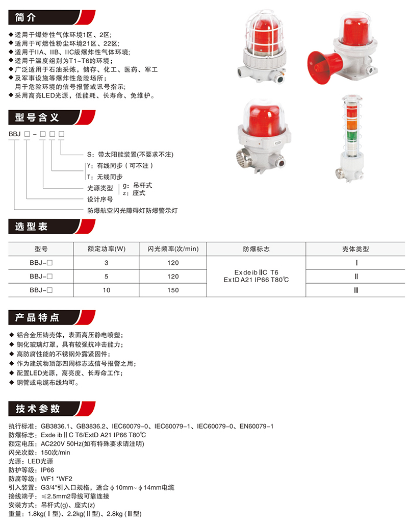 BBJ防爆聲光報警器