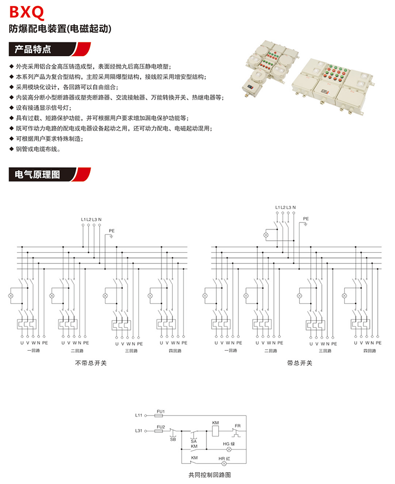 BX口防爆配電裝置（IIB,IIC,tD）