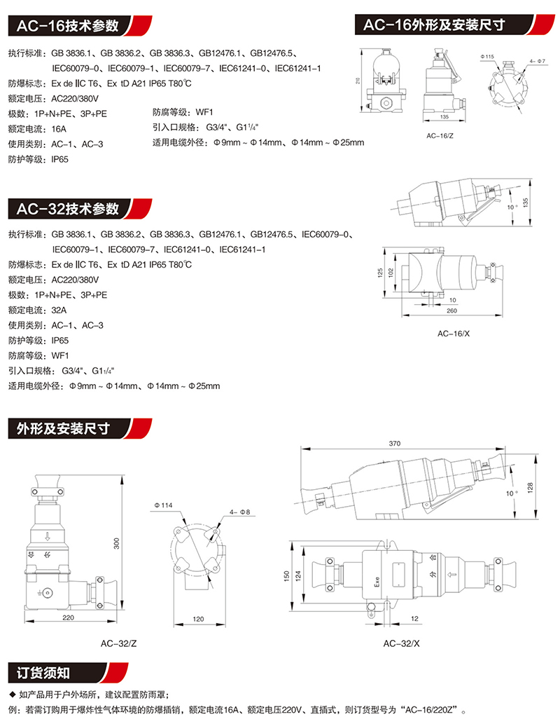 AC防爆插銷